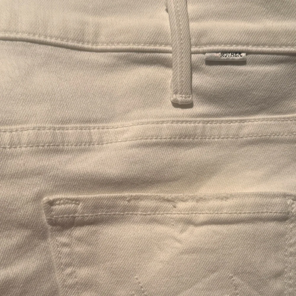 MOTHER The Hustler Ankle Fray White Jeans - Picture 8 of 10